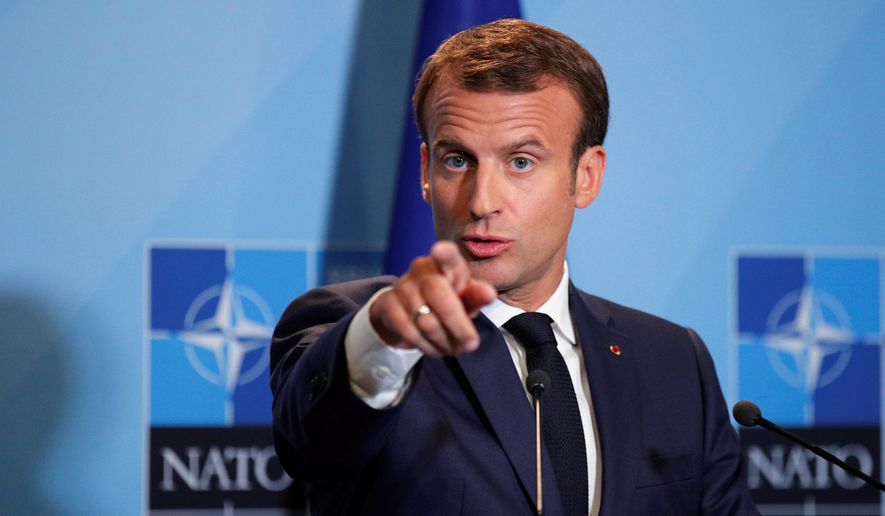 French President Emmanuel Macron. (Associated Press)