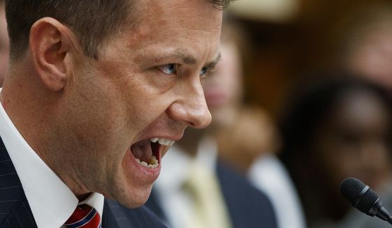 FBI Deputy Assistant Director Peter Strzok testifies before the House Committees on the Judiciary and Oversight and Government Reform during a hearing on &quot;Oversight of FBI and DOJ Actions Surrounding the 2016 Election,&quot; on Capitol Hill, Thursday, July 12, 2018, in Washington. (AP Photo/Evan Vucci) ** FILE **