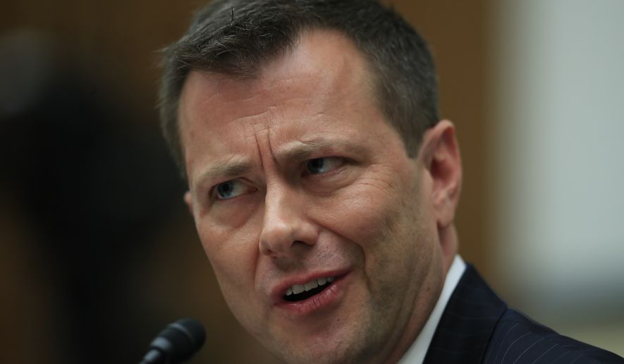 FBI Deputy Assistant Director Peter Strzok, testifies before a House Judiciary Committee joint hearing on &quot;oversight of FBI and Department of Justice actions surrounding the 2016 election&quot; on Capitol Hill in Washington, Thursday, July 12. (AP Photo/Manuel Balce Ceneta)
