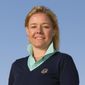This June 20, 2015, photo provided by the USGA shows Sarah Hirshland during the third round of the 2015 U.S. Open golf tournament at Chambers Bay in University Place, Wash. The U.S. Olympic Committee has hired Sarah Hirshland as its CEO, placing the executive at the U.S. Golf Association in charge of stabilizing an organization that has been hammered by sex-abuse scandals spanning several Olympic sports. (Darren Carroll/USGA via AP)