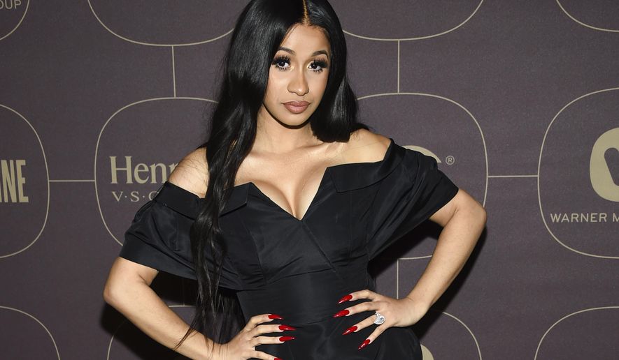 FILE - In this Jan. 25, 2018 file photo, Cardi B attends the Warner Music Group pre-Grammy party in New York. MTV announced Monday, July 16, that the rapper received ten nominations at this year’s MTV Video Music Award, which returns to New York City’s Radio City Music Hall on Aug. 20. (Photo by Evan Agostini/Invision/AP, File)