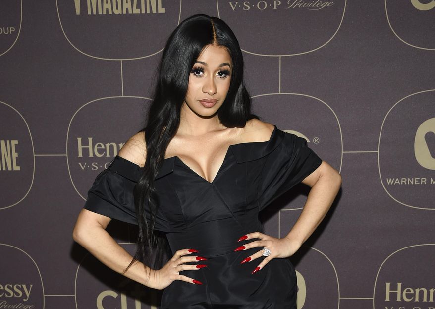 FILE - In this Jan. 25, 2018 file photo, Cardi B attends the Warner Music Group pre-Grammy party in New York. MTV announced Monday, July 16, that the rapper received ten nominations at this year’s MTV Video Music Award, which returns to New York City’s Radio City Music Hall on Aug. 20. (Photo by Evan Agostini/Invision/AP, File)