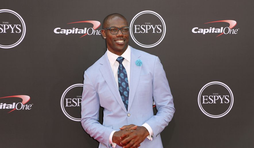 Former NFL player Terrell Owens arrives at the ESPY Awards at Microsoft Theater on Wednesday, July 18, 2018, in Los Angeles. (Photo by Willy Sanjuan/Invision/AP)