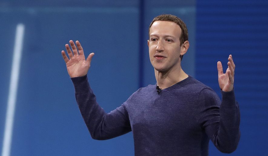 In this May 1, 2018, file photo, Facebook CEO Mark Zuckerberg makes the keynote address at F8, Facebook&#39;s developer conference in San Jose, Calif. Remarks from Zuckerberg have sparked criticism from groups such as the Anti-Defamation League. Zuckerberg, who is Jewish, told Recode&#39;s Kara Swisher in an interview that although he finds Holocaust denial &quot;deeply offensive,&quot; such content should not be banned from Facebook. (AP Photo/Marcio Jose Sanchez, File)