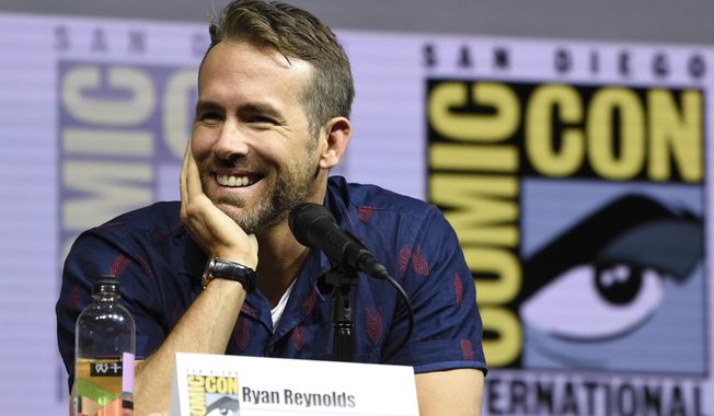 Ryan Reynolds attends the &amp;quot;Deadpool 2&amp;quot; panel on day three of Comic-Con International on Saturday, July 21, 2018, in San Diego. (Photo by Chris Pizzello/Invision/AP)