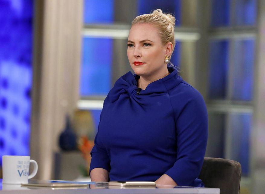 Meghan McCain sits on the set of &quot;The View&quot; in New York. (Heidi Gutman/ABC via AP) ** FILE **