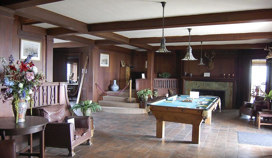 This undated photo provided by the New Hampshire Division of Historical Resources shows an interior view of Lucknow, a mountaintop estate in the Ossipee Mountains in Moultonborough, N.H. The estate known as "Castle in the Clouds," originally owned by French-Canadian shoe manufacturer Thomas Plant, has been named to the National Register of Historic Places. (New Hampshire Division of Historical Resources via AP)