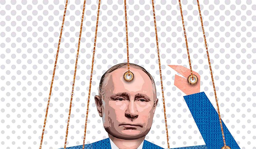 Trump Influence of Putin Illustration by Greg Groesch/The Washington Times