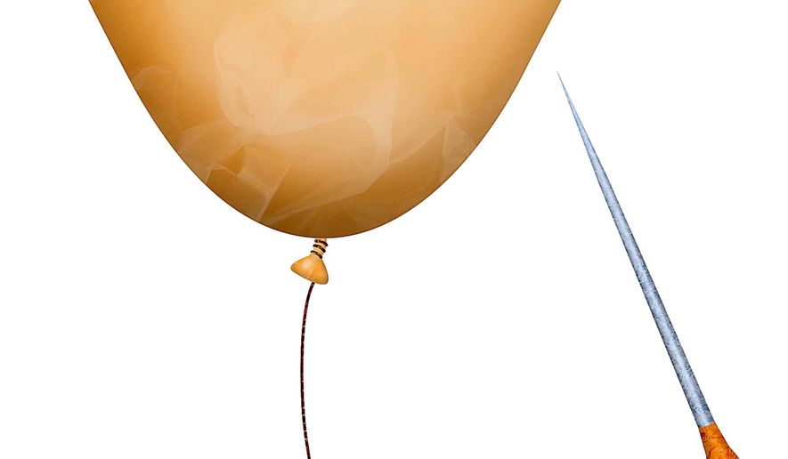 Popping Balloon Patent Illustration by Greg Groesch/The Washington Times
