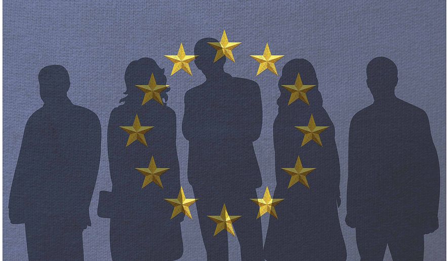 Illustration on European leadership by Greg Groesch/The Washington Times
