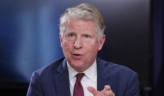 In this May 10, 2018, file photo, Manhattan District Attorney Cyrus R. Vance, Jr., gestures while responding to a question during a news conference in New York. (AP Photo/Frank Franklin II, File)