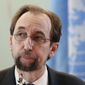 FILE - In this Feb. 7, 2018, file photo, U.N. human rights chief Zeid Ra&#39;ad al-Hussein pauses during a press conference in Jakarta, Indonesia. Zeid defended his outspoken criticism of rights abuses in dozens of countries from Myanmar and Hungary to the United States on Thursday, Aug. 2, 2018, insisting that his office doesn&#39;t &amp;quot;bring shame on governments, they shame themselves.&amp;quot; Zeid stressed at a farewell press conference at U.N. headquarters that &amp;quot;silence does not earn you any respect - none.&amp;quot; (AP Photo/Dita Alangkara, File)