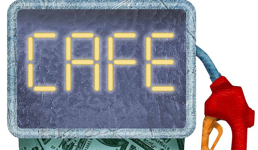 CAFE Gas Illustration by Greg Groesch/The Washington Times