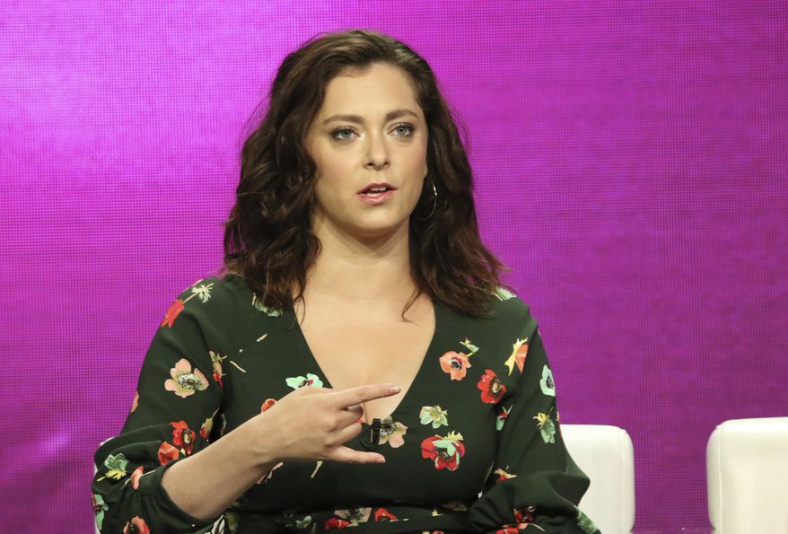 Rachel Bloom participates in the "Crazy Ex-Girlfriend" panel during the CW Television Critics Association Summer Press Tour at The Beverly Hilton hotel on Monday, Aug. 6, 2018, in Beverly Hills, Calif. (Photo by Willy Sanjuan/Invision/AP)