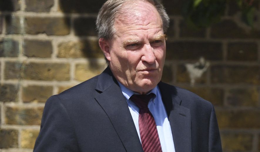 American political consultant, Samuel Pimm at Ealing Magistrates&#39; Court in London Monday Aug. 6, 2018, where he was found guilty of assaulting a passenger on a transatlantic flight.  62-year old political consultant, Pimm, who worked on Ben Carson’s 2016 presidential campaign, was found guilty of groping a fellow passenger on a trans-Atlantic flight last month. (Stefan Rousseau/PA Wire(/PA via AP)