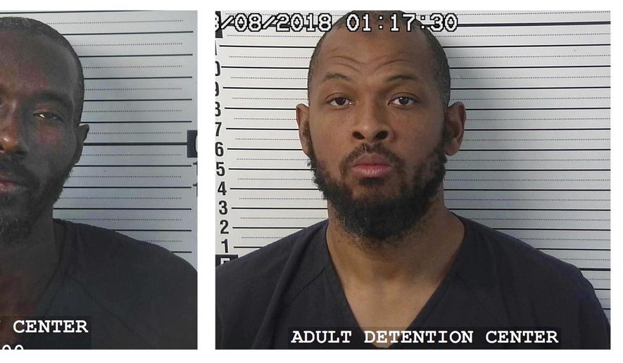 This photo provided by the Taos County Sheriff's Department shows Lucas Morton, left, and Siraj Wahhaj. Morton and Wahhaj were arrested after law enforcement officers searching a rural northern New Mexico compound for a missing 3-year-old boy found 11 children in filthy conditions and hardly any food. (Taos County Sheriff's Department via AP)