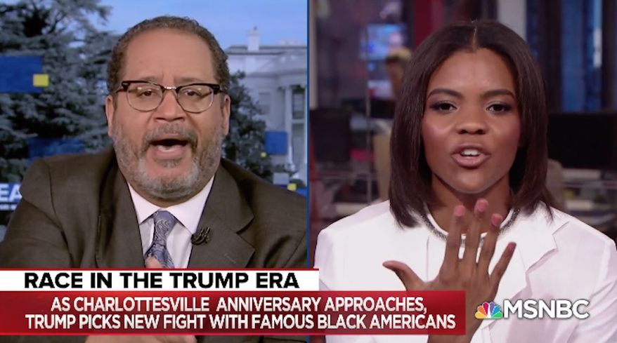 Georgetown University professor and MSNBC political analyst Michael Eric Dyson apologized to conservative activist Candace Owens after he dismissed her as "little girl" during a heated on-air exchange Tuesday night. (MSNBC)