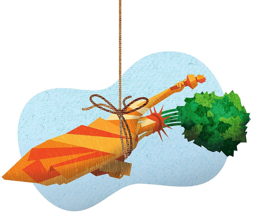 Carrot on a Stick Illustration by Greg Groesch/The Washington Times