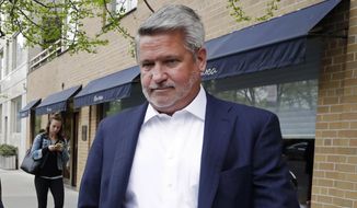 In this April 24, 2017, file photo, then-Fox News co-president Bill Shine, leaves a New York restaurant. For years Shine carried out Roger Ailes’ orders, earning himself the nicknamed “the Butler” at Fox. Now, Shine is serving the same role under President Donald Trump. Shine has yet to select a permanent office or unpack his stuff. But he has been putting his mark on the West Wing (AP Photo/Mark Lennihan, File)