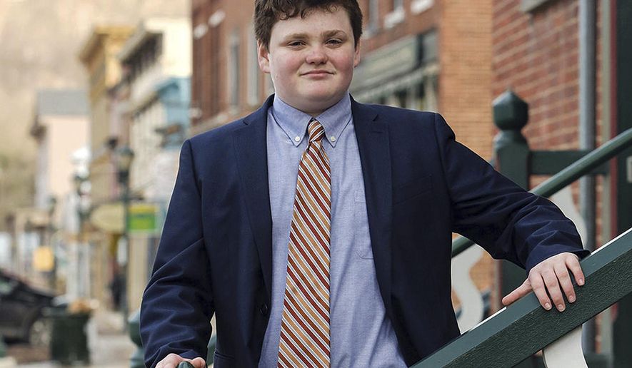 This undated photo provided by the Ethan 2018 Campaign shows Ethan Sonneborn, of Bristol, Vt., who is one of the four Vermont Democrats seeking the party nomination to run for governor in the Tuesday, Aug. 14, 2018, primary election. The state constitution doesn't have an age requirement for people seeking the state's highest office beyond having lived in the state for four years before the election. (Buzz Kuhns/Ethan 2018 Campaign via AP)