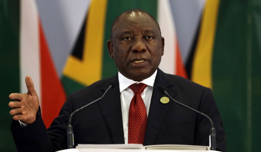 South African President Cyril Ramaphosa said three weeks ago, after a two-day ANC meeting, that the country&#x27;s dominant party will push ahead to amend the constitution to allow for pure expropriation of land. (Associated Press)