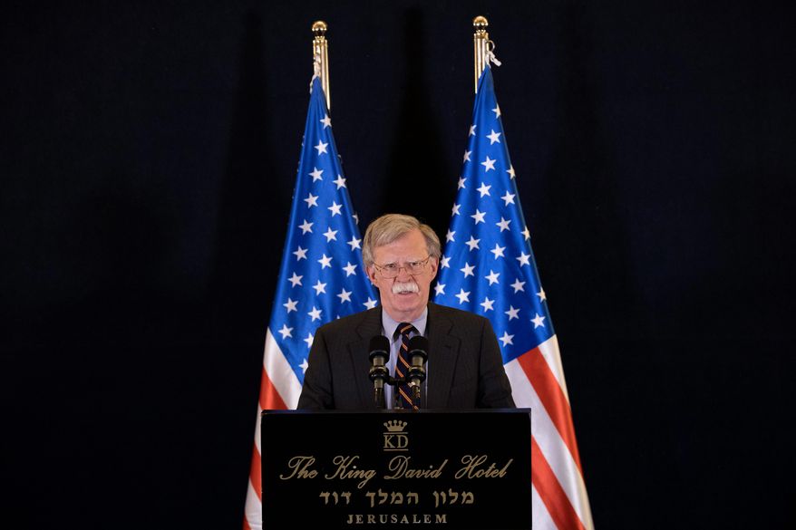 U.S. national security adviser John Bolton said the Trump administration was not seeking a regime change in Iran, but &quot;massive change&quot; in its behavior. (ASSOCIATED PRESS)