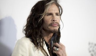In this May 7, 2016, file photo, Steven Tyler attends &quot;To the Rescue: Saving Animal Lives&quot; Gala and Fundraiser held at Paramount Pictures Studio in Los Angeles. Tyler is again demanding that President Donald Trump stop using the band’s songs at rallies. Tyler’s attorney sent a cease-and-desist letter to the president Wednesday, Aug. 22, 2018, a day after the song “Livin’ on the Edge” was heard playing at a Trump rally in West Virginia. (Photo by Richard Shotwell/Invision/AP, File)