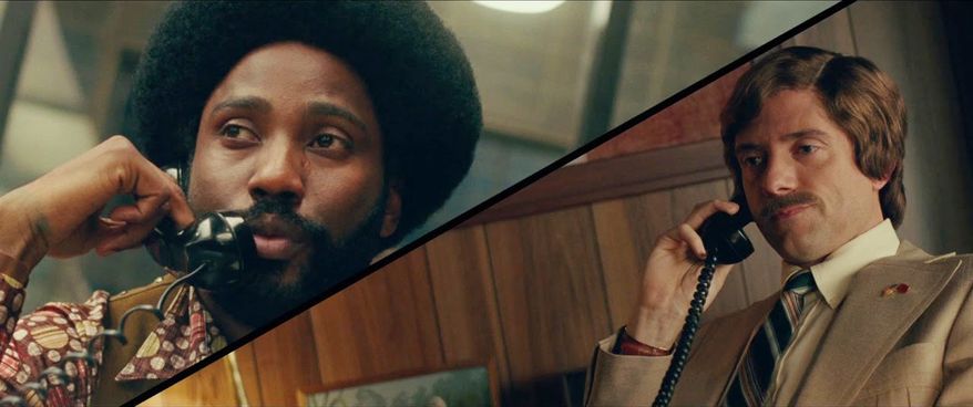John David Washington and Topher grace in Spike Lee's 'Blackkklansman.' Blumhouse Productions