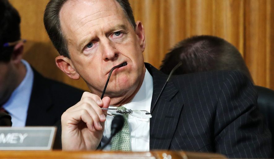 &quot;I&#x27;m not sure it is straight up an illegal act,&quot; Sen. Pat Toomey told NBC&#x27;s &quot;Meet the Press&quot; on Sunday. &quot;There is a plausible argument for the constitutionality.&quot; (Associated Press)