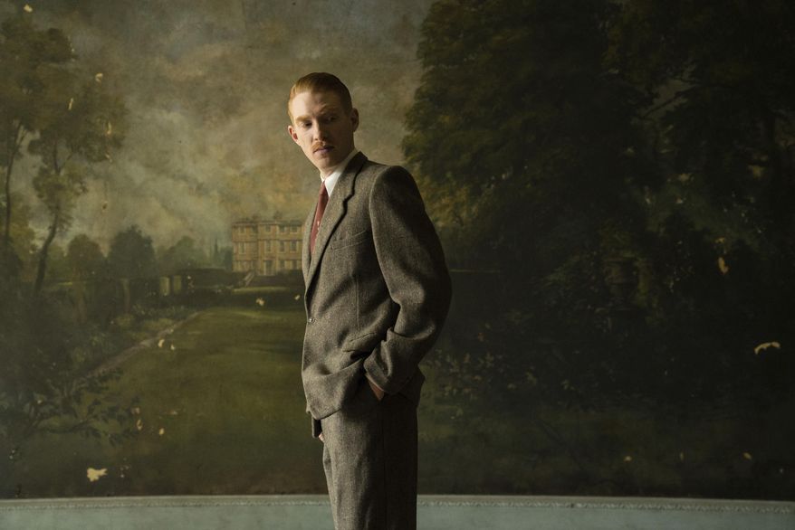 This image released by Focus Features shows Domhnall Gleeson in a scene from "The Little Stranger." (Nicola Dove/Focus Features via AP)