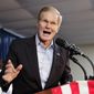 Sen. Bill Nelson, D-Fla., speaks during a Democratic Party rally Friday, Aug. 31, 2018, in Orlando, Fla. Democratic gubernatorial nominee Andrew Gillum&#39;s matchup against the Republican nominee, U.S. Rep. Ron DeSantis, and Nelson&#39;s race against Republican Gov. Rick Scott are two of the most-watched races in the midterm elections. (AP Photo/John Raoux)