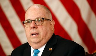 Gov. Larry Hogan&#39;s break from the NRA, coupled with his support for new gun controls during his governorship, could defuse a major rallying cry for his opponents. (ASSOCIATED PRESS)