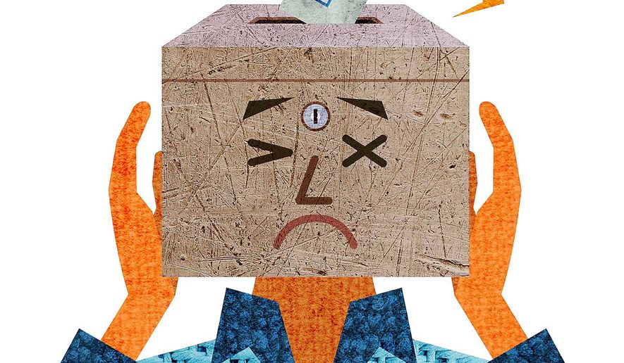 Illustration on difficulties with the upcoming midterms by Greg Groesch/The Washington Times