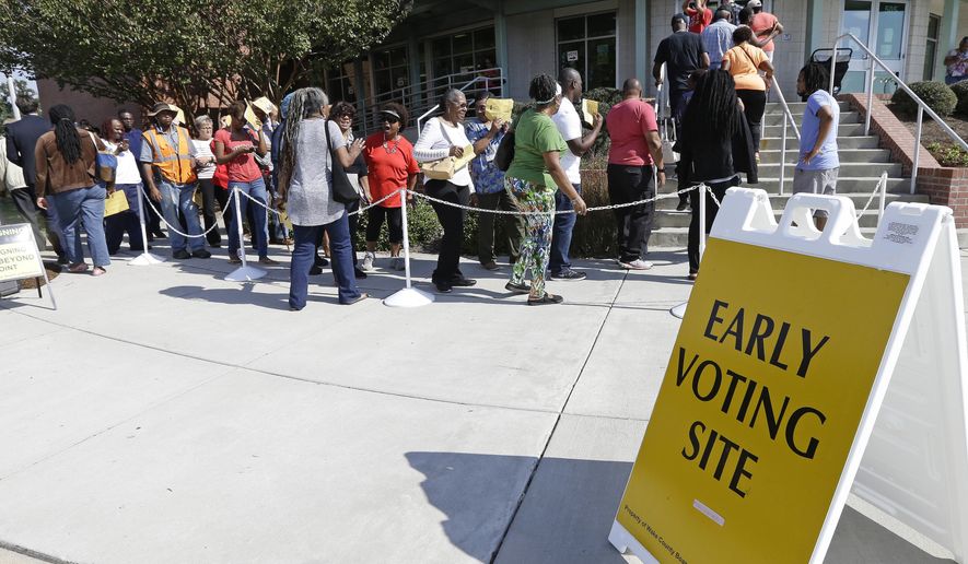 Non-citizens who sign up to vote appear to do so at motor vehicle bureaus. Of the 18 accused voters for which The Washington Times was able to find state records, all of them registered at North Carolina DMVs. (Associated Press)