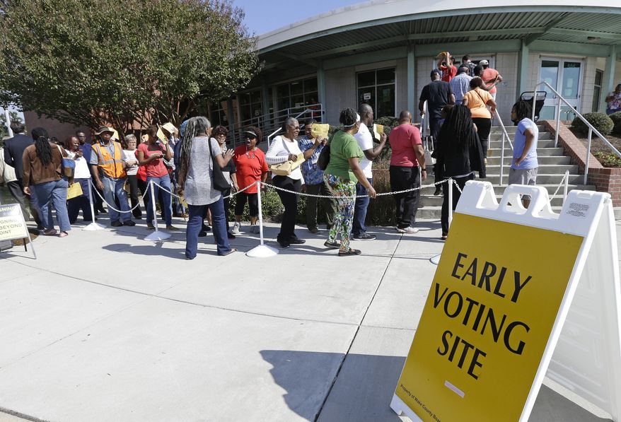 Non-citizens who sign up to vote appear to do so at motor vehicle bureaus. Of the 18 accused voters for which The Washington Times was able to find state records, all of them registered at North Carolina DMVs. (Associated Press)