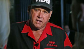 FILE - In this June 13, 2016, file photo, Dennis Hof, owner of the Moonlite BunnyRanch, a legal brothel near Carson City, Nevada, is pictured during an interview an in Oklahoma City. Nevada authorities are investigating sexual assault allegations against Hof, a flamboyant legal pimp who is running for the state Legislature. The Nevada Department of Public Safety confirmed the investigation into Hof Wednesday, Sept. 5, 2018. The department said in a statement that the investigation was based on a request by a sheriff in northern Nevada&#39;s Carson City, where Hof owns several legal brothels. (AP Photo/Sue Ogrocki, File)
