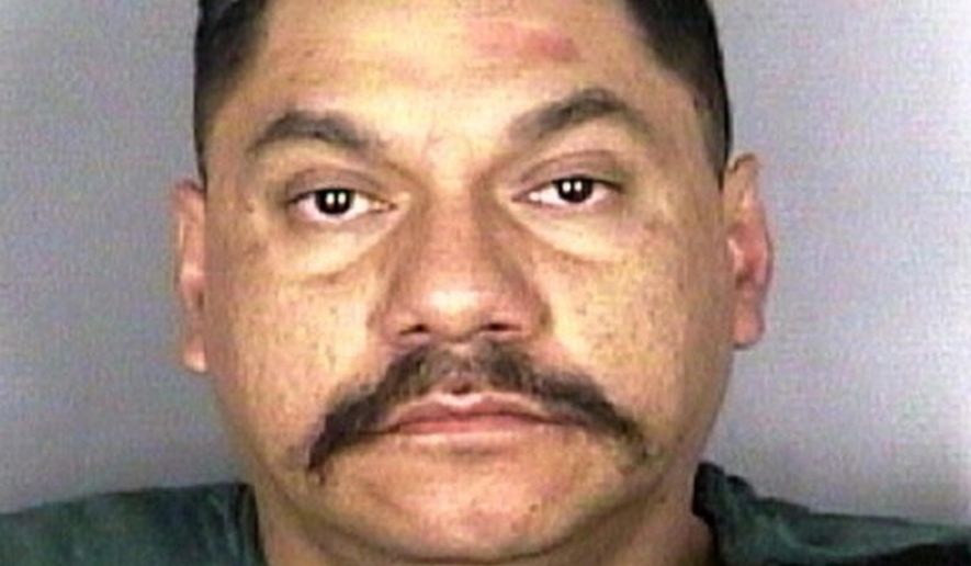 This Aug. 19, 2018, booking photo released by the Marion County Sheriff's Office shows inmate, Eduardo de la Lima Vargas, at the Marion County Jail (MCJ) in Salem, Ore. The Mexican man who federal authorities say is illegally in America allegedly ran a red light while drunk and crashed into a motorcycle carrying a man and woman, killing them both. On Wednesday, Sept. 5 a judge set bail for de la Lima Vargas at a half-million dollars, saying he's a threat to society and a flight risk. He was sent back to the Marion County jail, joining the hundreds of foreigners in jails and prisons in Oregon who federal immigration authorities believe are deportable. (S Griffith/Marion County Sheriff's Office via AP)