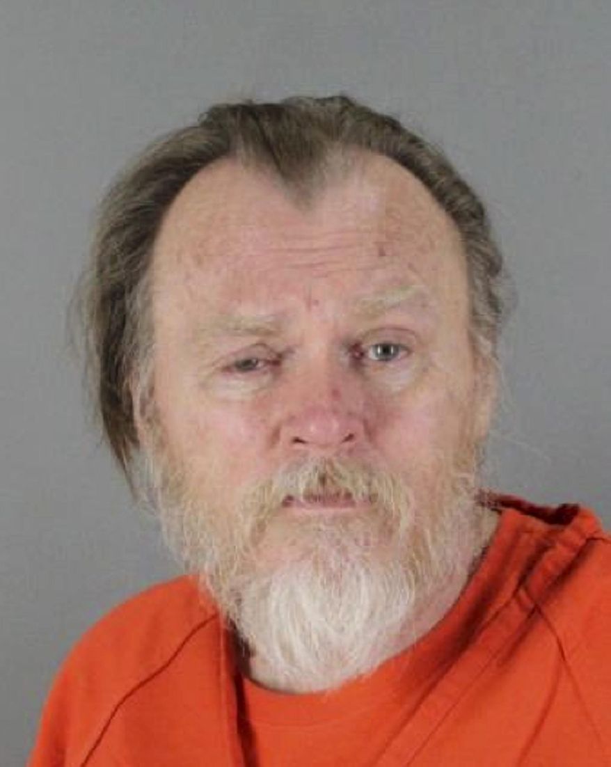 FILE - This undated file photo provided by the San Mateo County Sheriff's Office shows Rodney Halbower. Halbower, a career criminal who authorities believe is a serial killer dubbed the Gypsy Hill Killer, faces trial Friday, Sept. 7, 2018, in Northern California for the murders of two young women four decades ago. Law enforcement officials believe Halbower raped and killed six young women during a five-month period in 1976. Opening statements start Friday in Redwood City, California about 30 miles (50 kilometers) south of San Francisco. (AP Photo/San Mateo County Sheriff's Office, File)