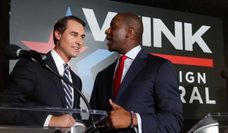 The Tallahassee investigation of city hall corruption came to light in June 2017, not long after Mayor Andrew Gillum (right) declared his candidacy for governor. There have been no indictments or arrests. (Associated Press)