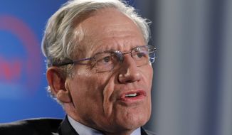 This June 11, 2012, file photo shows former Washington Post reporter Bob Woodward speaking during an event to commemorate the 40th anniversary of Watergate in Washington. Woodward says top staffers in President Donald Trump’s administration “are not telling the truth” when they deny incendiary quotes about Trump attributed to them in his new book. (AP Photo/Alex Brandon, file)
