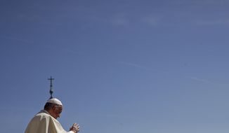 Pope Francis leaves s at the end of his general audience in St. Peter&#39;s Square at the Vatican Wednesday, Sept. 12, 2018. (AP Photo/Alessandra Tarantino)