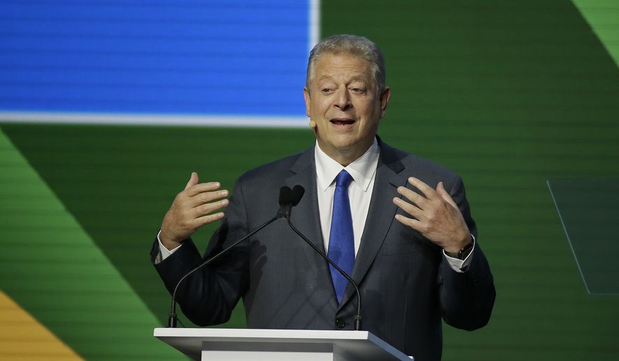 Former Vice President Al Gore during the Global Action Climate Summit Friday, Sept. 14, 2018, in San Francisco. (AP Photo/Eric Risberg) ** FILE **