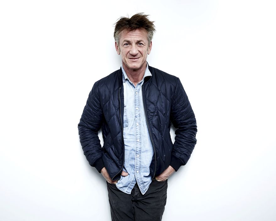 Author-activist Sean Penn poses for a portrait in New York to promote his novel "Bob Honey Who Just Do Stuff," March 27, 2018. Mr. Penn says much of the spirit of what has been the #MeToo movement is to divide men and women. (Photo by Taylor Jewell/Invision/AP) ** FILE **