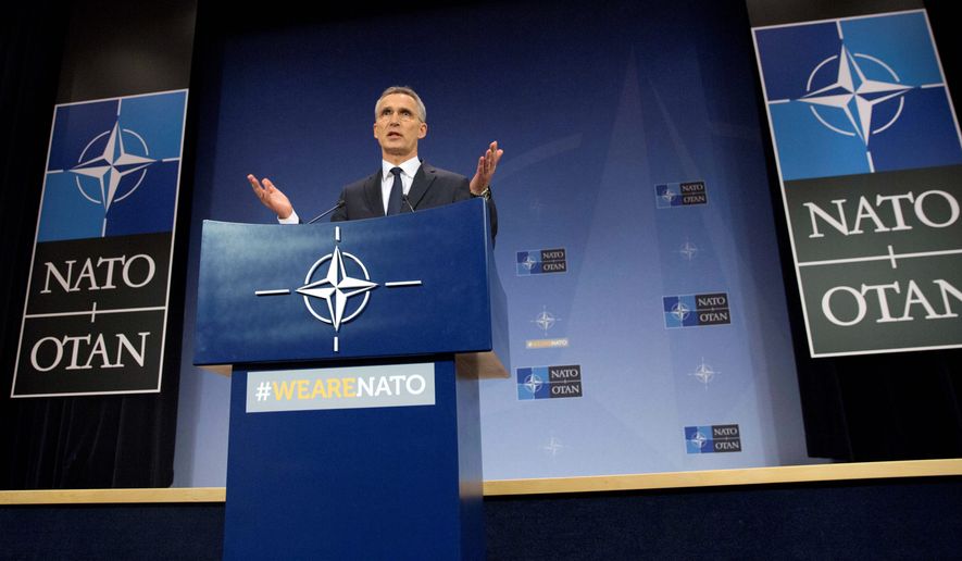 Jens Stoltenberg is secretary general of NATO, whose Strategic Communications Center of Excellence has released a report highlighting the growing use of &quot;fake news&quot; in the era of &quot;post-truth&quot; politics. (Associated Press/File)