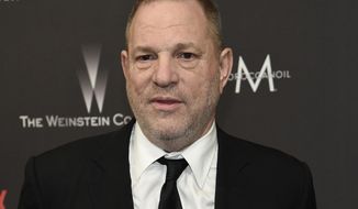 FILE - In this Jan. 8, 2017, file photo, Harvey Weinstein arrives at The Weinstein Company and Netflix Golden Globes afterparty in Beverly Hills, Calif. A federal judge has thrown out part of a lawsuit Ashley Judd filed against Weinstein that alleges he deliberately derailed her career when she turned him down sexually. U.S. District Judge Phillip S. Gutierrez on Wednesday, Sept. 19, 2018, dismissed the sexual harassment allegation in the lawsuit, ruling that the California law Judd was suing under does not apply to the professional relationship she and the movie mogul had at the time (Photo by Chris Pizzello/Invision/AP, File)