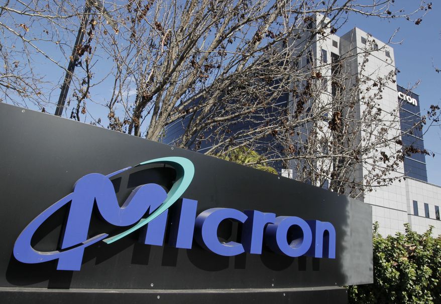 This Feb. 3, 2012, file photo shows the exterior view of memory chip maker Micron offices in San Jose, Calif. (AP Photo/Paul Sakuma, File)