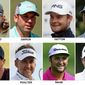 FILE - These 2018 file photos show the members of the European Ryder Cup golf team. They are, top row from left, Paul Casey, Tommy Fleetwood, Sergio Garcia, Tyrrell Hatton, Rory McIlroy and Franceso Molinari. Bottom row, from left, Alex Noren, Thorbjorn Oleson, Ian Poulter, Jon Rahm, Justin Rose and Henrik Stenson. (AP Photo/File)