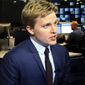 Ronan Farrow, a contributing writer for the New Yorker, speaks with reporters at Associated Press headquarters in New York, Friday, July 27, 2018. Farrow, who wrote a Pulitzer Prize-winning story for the New Yorker on the sexual misconduct allegations against media mogul Harvey Weinstein, has written a similar story for the magazine on CBS Chief Executive, Les Moonves. (AP Photo/Ted Shaffrey)