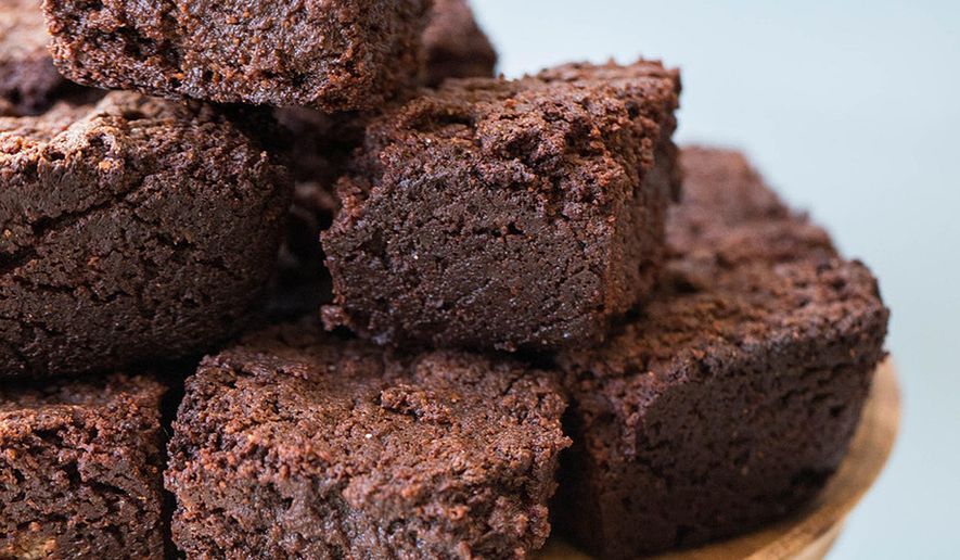 This undated photo made available in August 2018 shows Mexican hot chocolate brownies in New York. This dish is from a recipe by Katie Workman. (Cheyenne Cohen via AP)