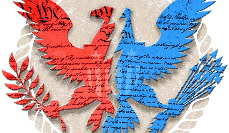 Blue-State, Red-State Division Illustration by Greg Groesch/The Washington Times